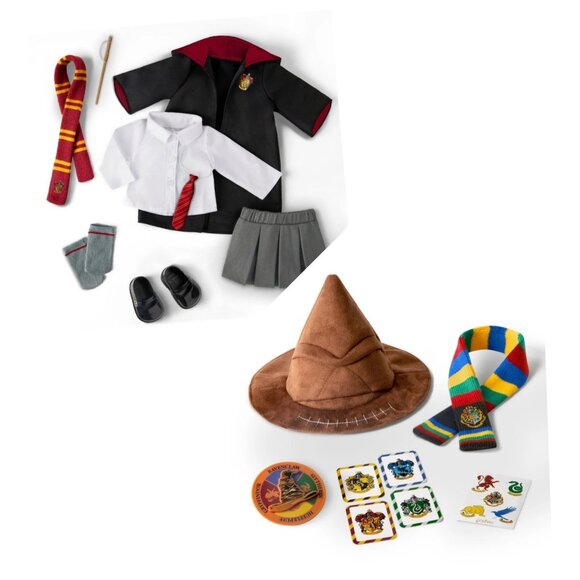 New Harry Potter 18” Doll Clothes Accessories GRYFFINDOR Sorting Hat Lot Jacket - Picture 1 of 9